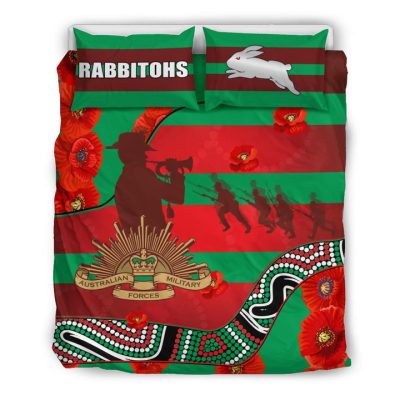 NRL South Sydney Rabbitohs ANZAC Day Indigenous Military  Bedding Set