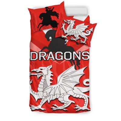 NRL St. George Illawarra Dragons Red  Bedding Set