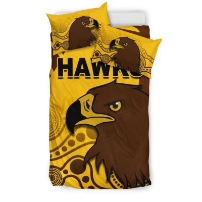 AFL Hawthorn Hawks Indigenous  Bedding Set