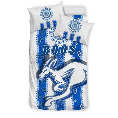 AFL North Melbourne Kangaroos Indigenous - White  Bedding Set