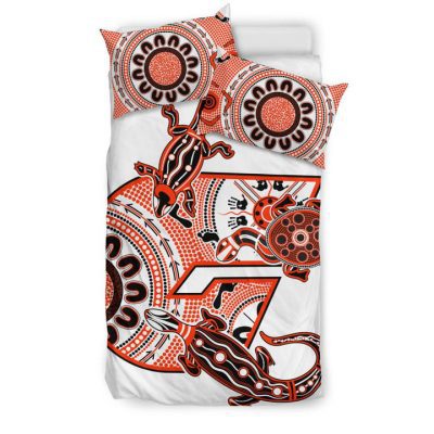AFL Greater Western Sydney Giants Simple Indigenous  Bedding Set