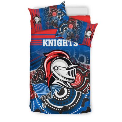 NRL Newcastle Knights Aboriginal Horizontal Style  Bedding Set