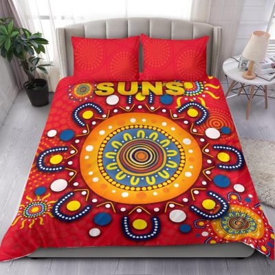 AFL Gold Coast Suns Indigenous Red  Bedding Set