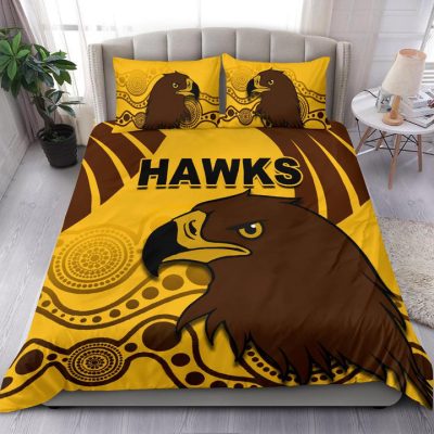 AFL Hawthorn Hawks Indigenous  Bedding Set