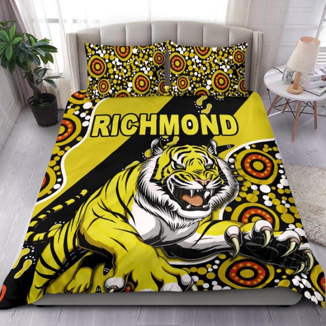 AFL Richmond Tigers Indigenous Yellow  Bedding Set