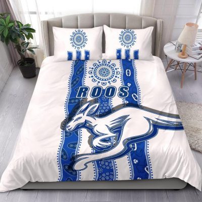 AFL North Melbourne Kangaroos Indigenous - White  Bedding Set