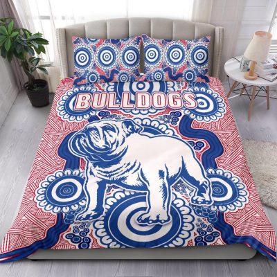 AFL Western Bulldogs Simple Indigenous  Bedding Set