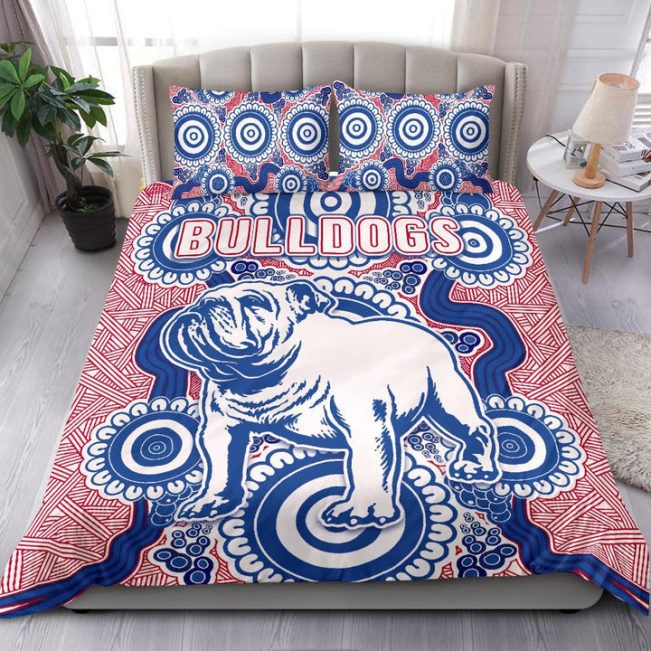 AFL Western Bulldogs Simple Indigenous  Bedding Set