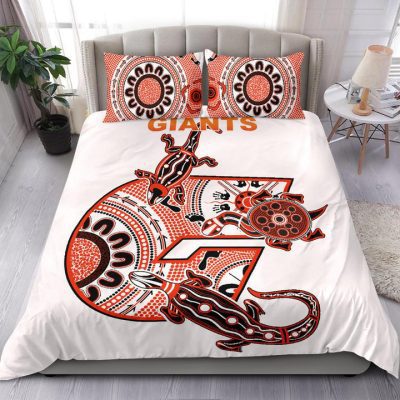 AFL Greater Western Sydney Giants Simple Indigenous  Bedding Set