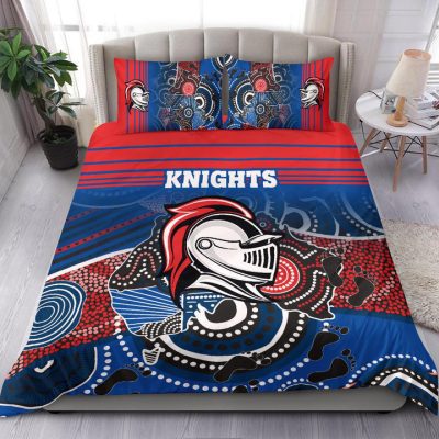NRL Newcastle Knights Aboriginal Horizontal Style  Bedding Set