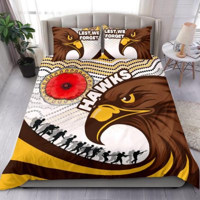 AFL Hawthorn Hawks ANZAC Day Aboriginal  Bedding Set