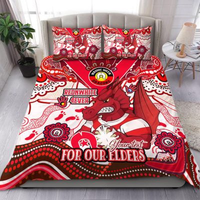 NRL St. George Illawarra Dragons Custom Text NAIDOC Week For Our Elders  Bedding Set