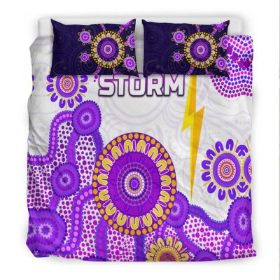 NRL Melbourne Storm Indigenous  Bedding Set V7
