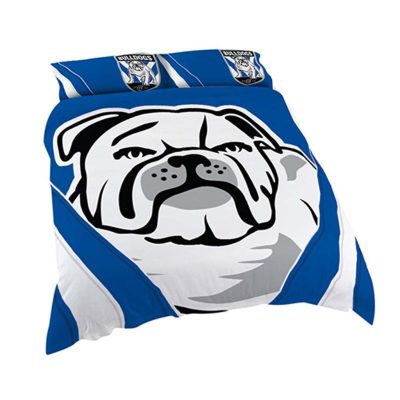 NRL Canterbury-Bankstown Bulldogs White Blue  Bedding Set V2