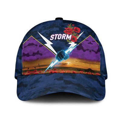 NRL Melbourne Storm Poppy Flowers ANZAC Classic Cap
