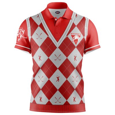 AFL Sydney Swans FAIRWAY' GOLF Polo Shirt