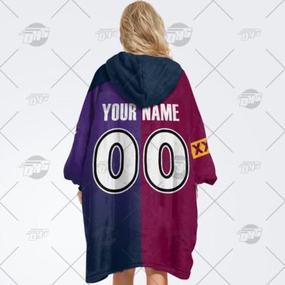 NRL Melbourne Storm Custom Name Number 2022 Half Jersey Fleece Oodie