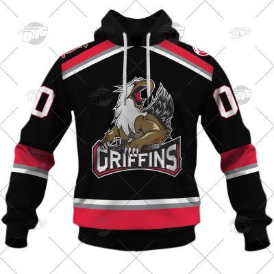Customized AHL Grand Rapids Griffins Premier Jersey Black