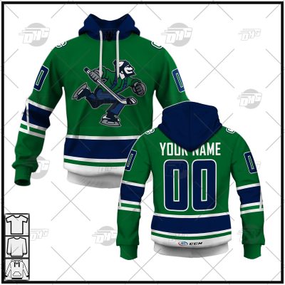 Customized AHL Abbotsford Canucks Premier Jersey Green