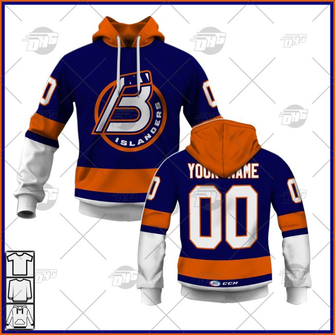 Customized AHL Bridgeport Islanders Premier Home Jersey