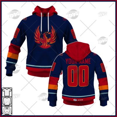 Customized AHL Coachella Valley Firebirds Premier Dark Jersey