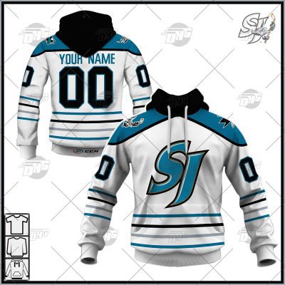 Customized AHL San Jose Barracuda Premier Jersey White