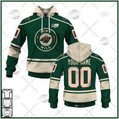 Customized AHL Iowa Wild 2022/23 Premier Jersey Green