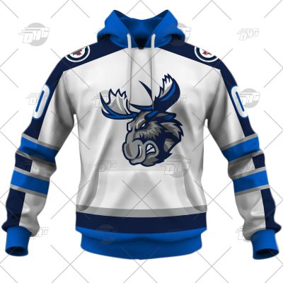 Customized AHL Manitoba Moose Premier Jersey White