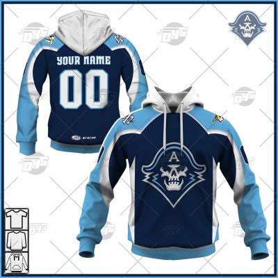 Customized AHL Milwaukee Admirals Premier Jersey Navy