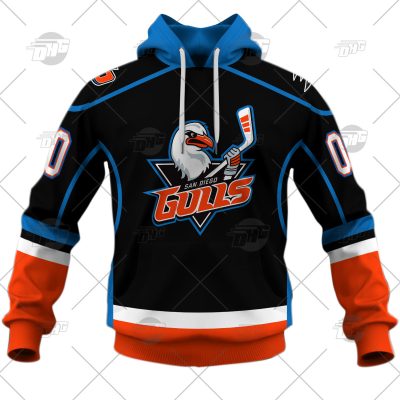 Customized AHL San Diego Gulls Premier Jersey Black