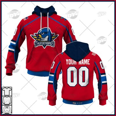 Customized AHL Springfield Thunderbirds Premier Jersey Red