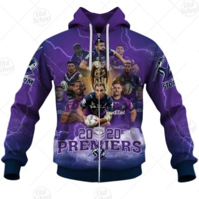 NRL Melbourne Storm Grand Final 2020 Premiers Zip Up Hoodie
