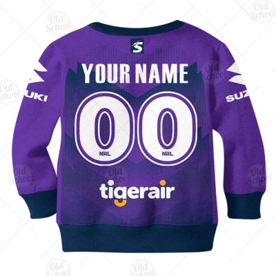 NRL Melbourne Storm Custom Name Number 2020 Home Jersey Kids Sweatshirt