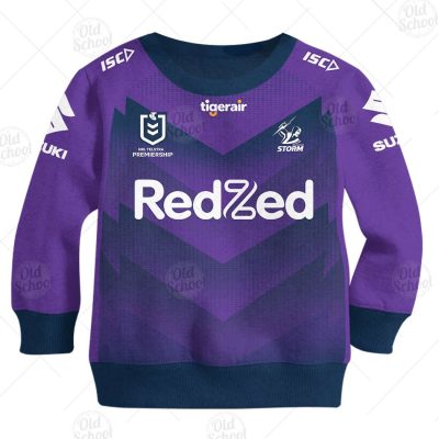 NRL Melbourne Storm Custom Name Number 2020 Home Jersey Kids Sweatshirt
