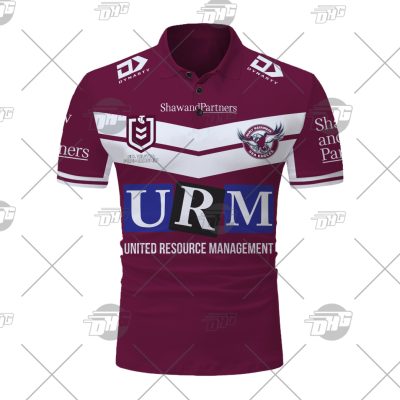 NRL Manly Warringah Sea Eagles Custom Name Number 2021 Home Jersey Polo Shirt