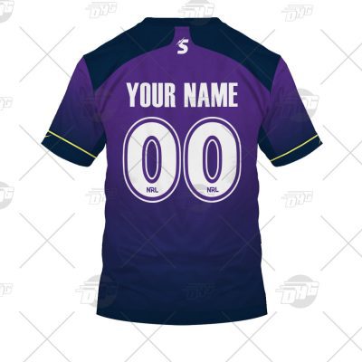 NRL Melbourne Storm Custom Name Number 2021 Home Jersey Kids T-Shirt