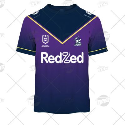 NRL Melbourne Storm Custom Name Number 2021 Home Jersey Kids T-Shirt