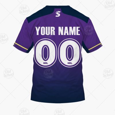 NRL Melbourne Storm Custom Name Number 2021 Home Jersey T-Shirt