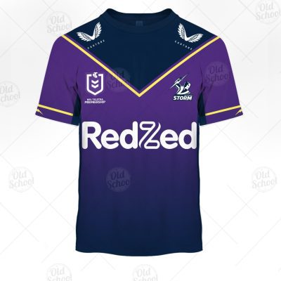 NRL Melbourne Storm Custom Name Number 2021 Home Jersey T-Shirt