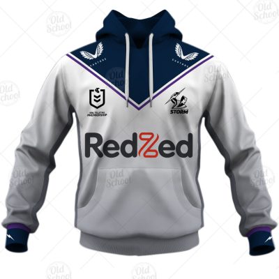NRL Melbourne Storm Custom Name Number 2021 Away Jersey Pullover Hoodie