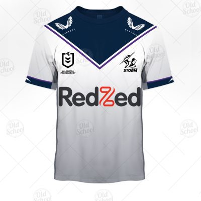 NRL Melbourne Storm Custom Name Number 2021 Away Jersey T-Shirt