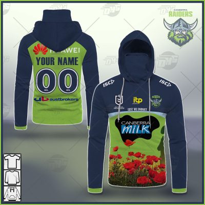 Personalise NRL Canberra Raiders 2021 ANZAC Jersey