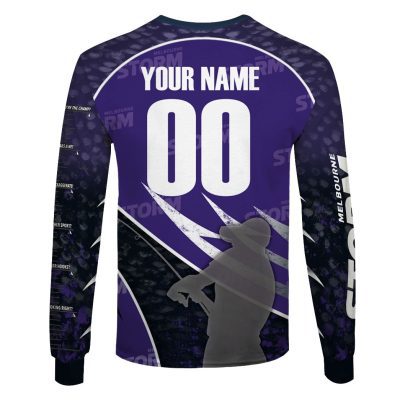 NRL Melbourne Storm Custom Name Number Fishing T59 Sweatshirt