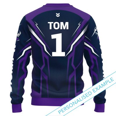 NRL Melbourne Storm Custom Name Number Ranger Kids Sweatshirt