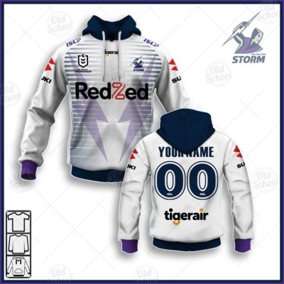 NRL Melbourne Storm Custom Name Number 2020 Away Jersey Pullover Hoodie