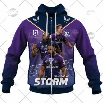 NRL Melbourne Storm Memorable 2021 Moments Zip Up Hoodie