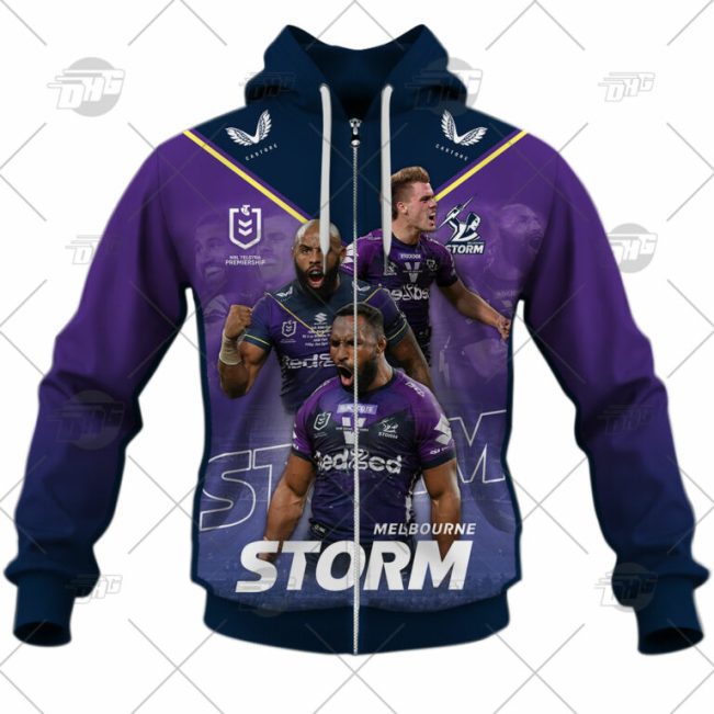 NRL Melbourne Storm Memorable 2021 Moments Zip Up Hoodie