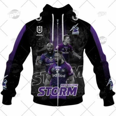 NRL Melbourne Storm Memorable 2021 Moments Zip Up Hoodie V2