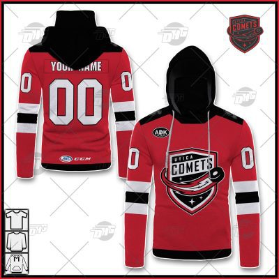 Personalise AHL CCM Quicklite Utica Comets Premier Red Jersey