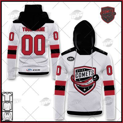 Personalise AHL CCM Quicklite Utica Comets Premier White Jersey